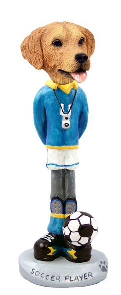 Dog Lover Doogie Collectible Figurine - Golden Retriever Soccer From Conversation Concepts