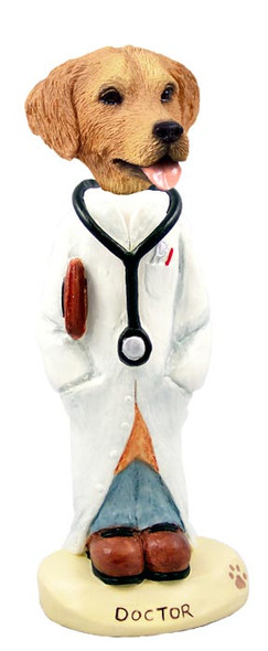 Dog Lover Doogie Collectible Figurine - Golden Retriever Doctor From Conversation Concepts