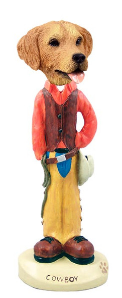 Dog Lover Doogie Collectible Figurine - Golden Retriever Cowboy From Conversation Concepts