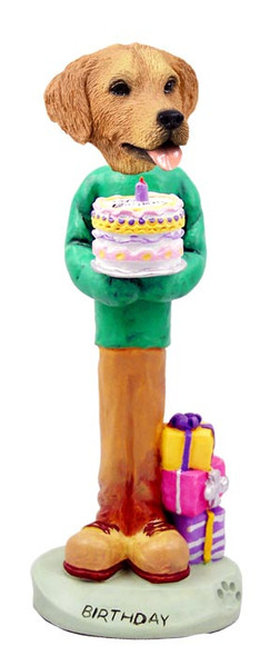 Dog Lover Hand-painted Figurine - Golden Retriever Birthday Doogie Collectible From Conversation Concepts