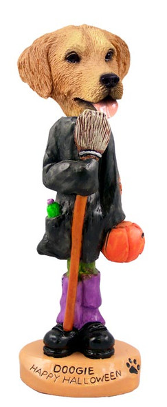 Dog Lover Hand-painted Figurine - Golden Retriever Happy Halloween Doogie Collectible From Conversation Concepts