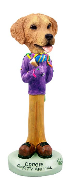 Dog Lover Hand-painted Figurine - Golden Retriever Party Animal Doogie Collectible From Conversation Concepts