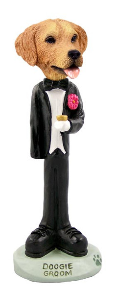 Dog Lover Hand-painted Figurine - Golden Retriever Groom Doogie Collectible From Conversation Concepts