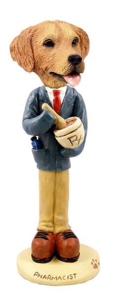 Dog Lover Hand-painted Figurine - Golden Retriever Pharmacist Doogie Collectible From Conversation Concepts