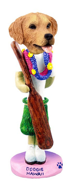 Dog Lover Doogie Collectible Figurine - Golden Retriever Hawaii From Conversation Concepts