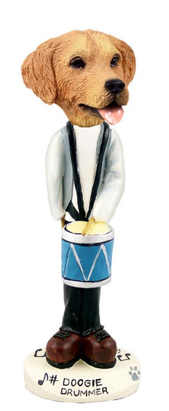 Dog Lover Hand-painted Figurine - Golden Retriever Drummer Doogie Collectible From Conversation Concepts