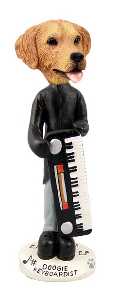 Dog Lover Hand-painted Figurine - Golden Retriever Keyboardist Doogie Collectible From Conversation Concepts