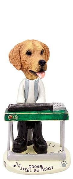 Dog Lover Hand-painted Figurine - Golden Retriever Steel Guitarist Doogie Collectible From Conversation Concepts
