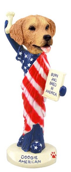 Dog Lover Hand-painted Figurine - Golden Retriever American Doogie Collectible From Conversation Concepts