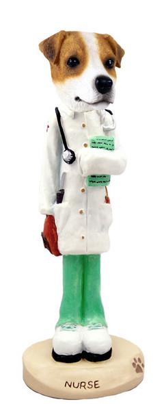 Dog Lover Hand-painted Figurine - Jack Russell Terrier Nurse Doogie Collectible From Conversation Concepts