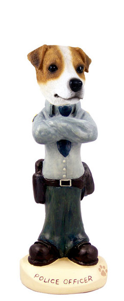 Dog Lover Hand-painted Figurine - Jack Russell Terrier Police Doogie Collectible From Conversation Concepts
