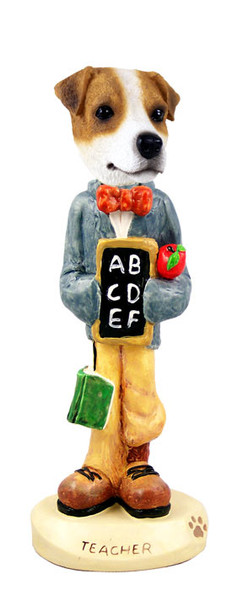 Dog Lover Hand-painted Figurine - Jack Russell Terrier Teacher Doogie Collectible From Conversation Concepts