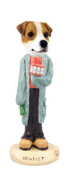 Dog Lover Hand-painted Figurine - Jack Russell Terrier Dentist Doogie Collectible From Conversation Concepts