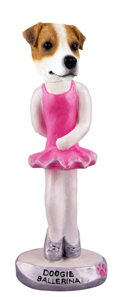 Dog Lover Hand-painted Figurine - Jack Russell Terrier Ballerina Doogie Collectible From Conversation Concepts