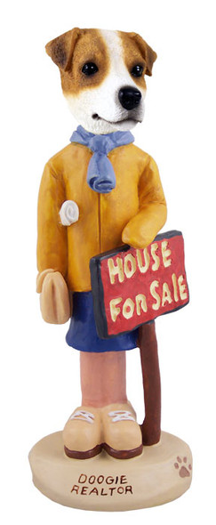 Dog Lover Hand-painted Figurine - Jack Russell Terrier Realtor (female) Doogie Collectible From Conversation Concepts