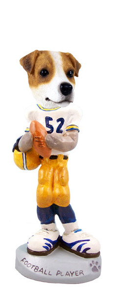 Dog Lover Hand-painted Figurine - Jack Russell Terrier Football Player Doogie Collectible From Conversation Concepts