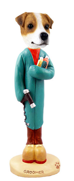 Dog Lover Hand-painted Figurine - Jack Russell Terrier Groomer Doogie Collectible From Conversation Concepts