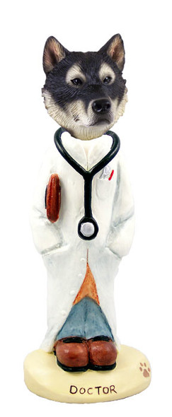 Dog Lover Doogie Collectible Figurine - Alaskan Malamute Doctor From Conversation Concepts