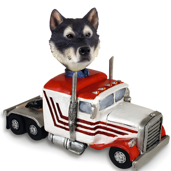 Dog Lover Hand-painted Figurine - Alaskan Malamute Truck Tractor Doogie Collectible From Conversation Concepts