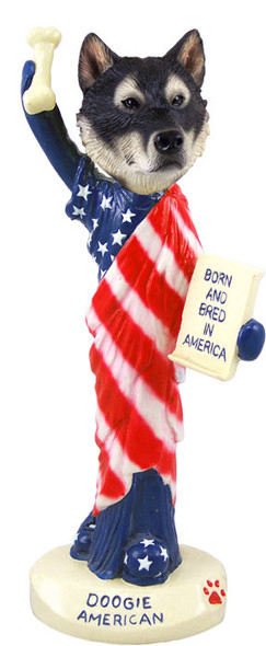 Dog Lover Hand-painted Figurine - Alaskan Malamute American Doogie Collectible From Conversation Concepts
