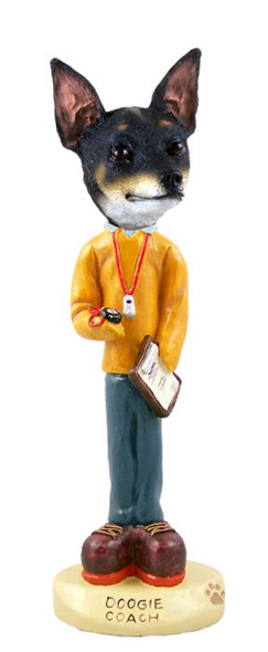 Dog Lover Hand-painted Figurine - Rat Terrier Coach Doogie Collectible From Conversation Concepts