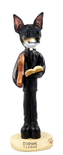 Dog Lover Doogie Collectible Figurine - Rat Terrier Clergy From Conversation Concepts