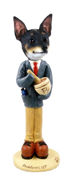 Dog Lover Doogie Collectible Figurine - Rat Terrier Pharmacist From Conversation Concepts