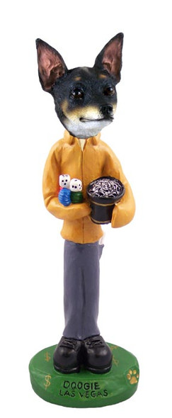 Dog Lover Hand-painted Figurine - Rat Terrier Las Vegas Doogie Collectible From Conversation Concepts