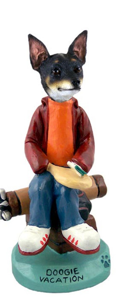 Dog Lover Doogie Collectible Figurine - Rat Terrier Vacation From Conversation Concepts
