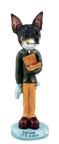 Dog Lover Doogie Collectible Figurine - Rat Terrier It's A Boy From Conversation Concepts
