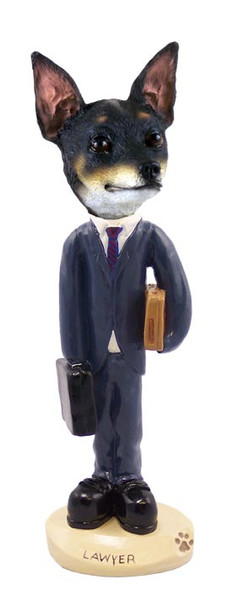Dog Lover Doogie Collectible Figurine - Rat Terrier Lawyer From Conversation Concepts