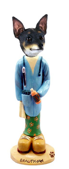 Dog Lover Doogie Collectible Figurine - Rat Terrier Beautician From Conversation Concepts