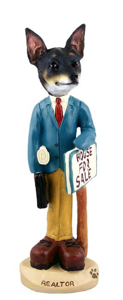Dog Lover Doogie Collectible Figurine - Rat Terrier Realtor Male From Conversation Concepts