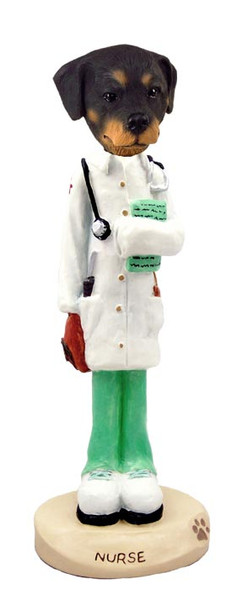 Dog Lover Hand-painted Figurine - Rottweiler Nurse Doogie Collectible From Conversation Concepts