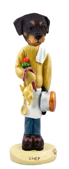 Dog Lover Doogie Collectible Figurine - Rottweiler Chef From Conversation Concepts