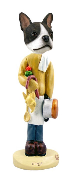 Dog Lover Doogie Collectible Figurine - Boston Terrier Chef From Conversation Concepts