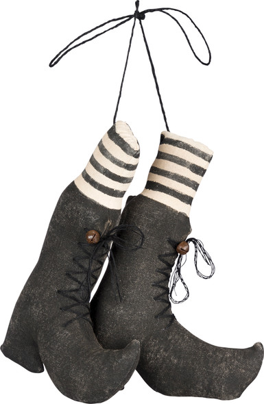 Canvas Filled Hanging Witches' Boots from Primitives by Kathy