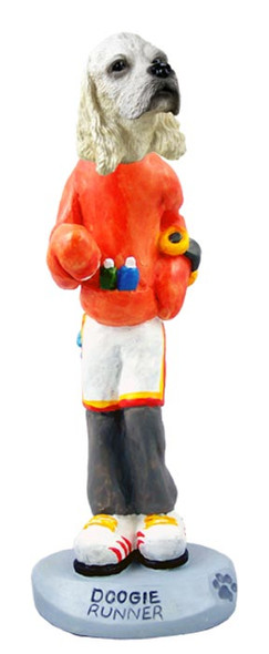 Dog Lover Hand-painted Figurine - Cocker Spaniel Blonde Runner Doogie Collectible From Conversation Concepts