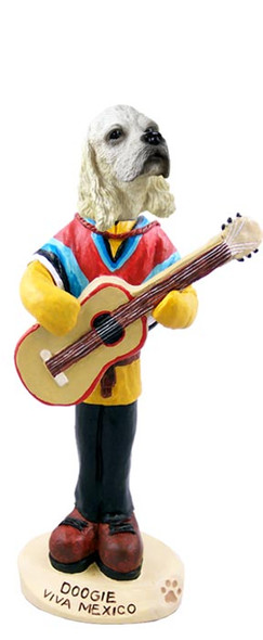 Dog Lover Hand-painted Figurine - Cocker Spaniel Blonde Viva Mexico Doogie Collectible From Conversation Concepts