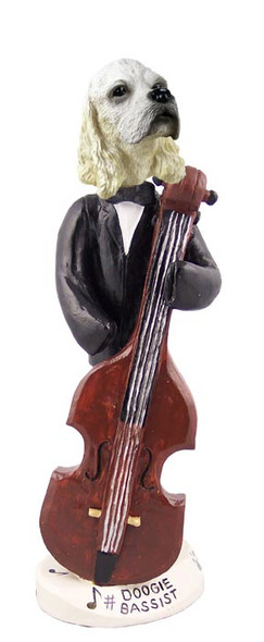 Dog Lover Hand-painted Figurine - Cocker Spaniel Blonde Bassist Doogie Collectible From Conversation Concepts