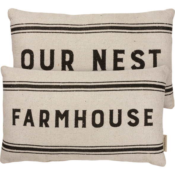 Farmhouse Our Nest Double Sided Pillow by Artist Dan DiPaolo from Primitives by Kathy