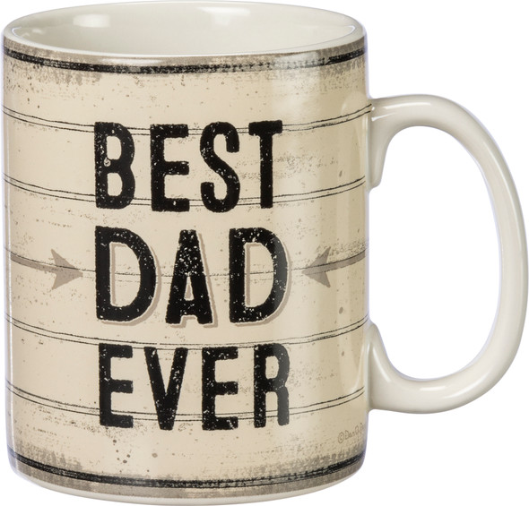 Best Dad Ever Double Sided Stoneware Coffee Mug 20 Ounce from Primitives by Kathy