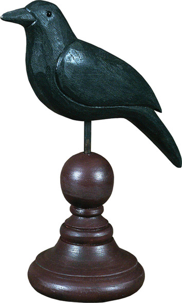 Crow On Spindle Home Décor Figurine 7.75 Inch from Primitives by Kathy