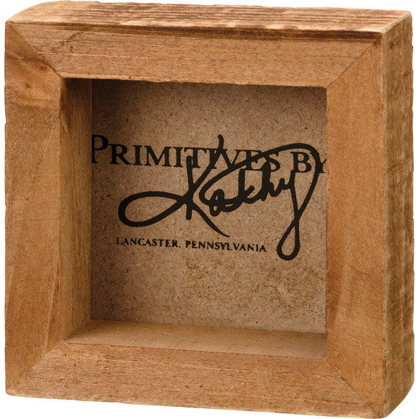 Decorative Mini Wooden Box Sign - Warm & Cozy 3x3 from Primitives by Kathy