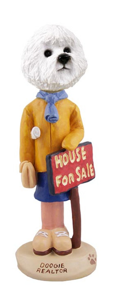 Dog Lover Hand-painted Figurine - Bichon Frise Realtor (female) Doogie Collectible From Conversation Concepts