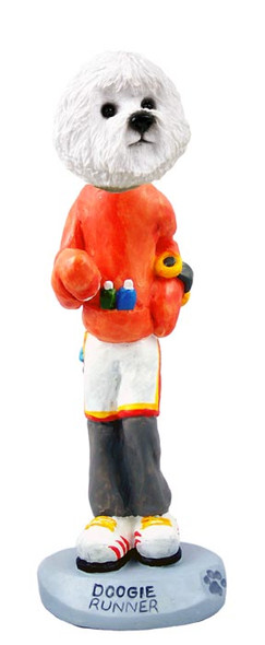 Dog Lover Doogie Collectible Figurine - Bichon Frise Runner From Conversation Concepts