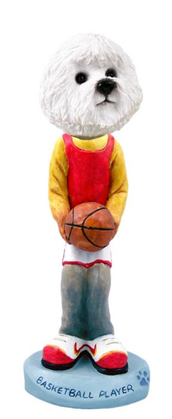 Dog Lover Doogie Collectible Figurine - Bichon Frise Basketball From Conversation Concepts