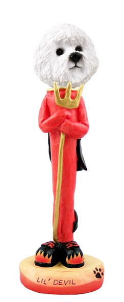 Dog Lover Doogie Collectible Figurine - Bichon Frise Lil' Devil From Conversation Concepts