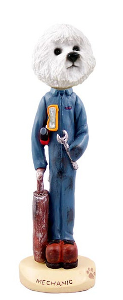 Dog Lover Doogie Collectible Figurine - Bichon Frise Mechanic From Conversation Concepts