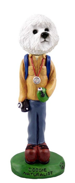 Dog Lover Doogie Collectible Figurine - Bichon Frise Naturalist From Conversation Concepts